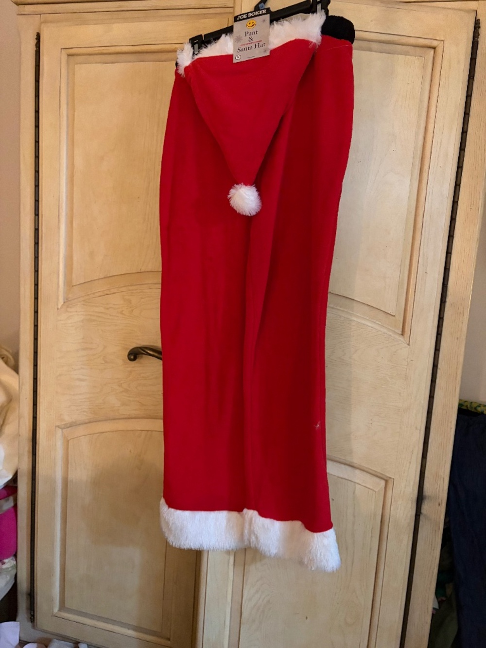 NWT SANTA PANTS AND SANTA CAP - JOE BOXER BRAND